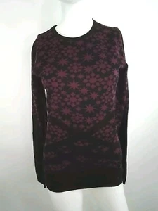 SmartWool Women Intraknit Thermal Merino Pattern Crew Eggplant Medium 16412-N95 - Picture 1 of 9