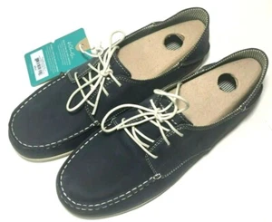OLUKAI Mujer 8.5 HELEUMA Cuero Con Cordones Sin Cordones Mocasines Barco Zapatos Cómodos Nuevos - Imagen 1 de 6