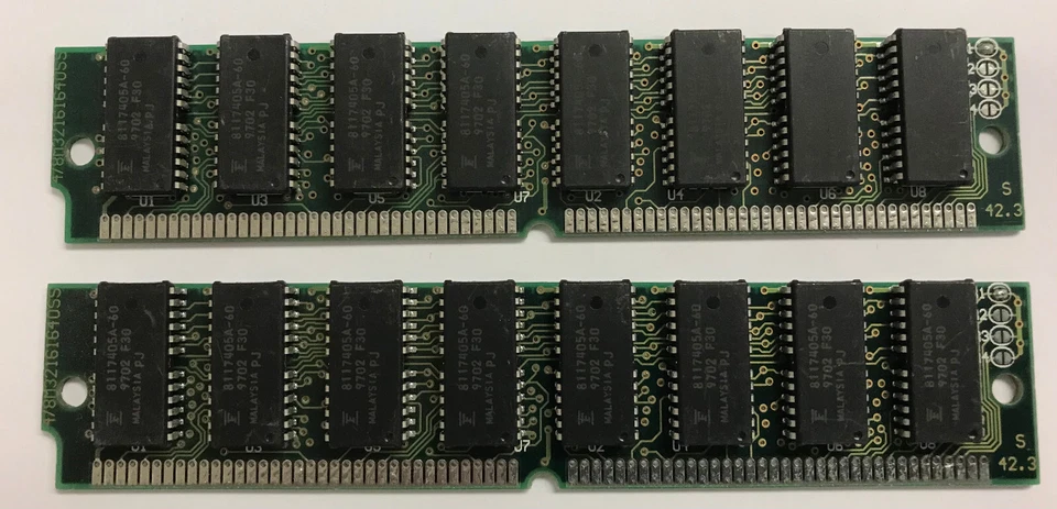 2x 16MB (32MB Total) 72-pin 60ns EDO Non-Parity RAM 4Mx32 SIMM Memory for Mac PC - Image 1 of 1