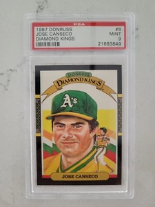 1987 Donruss - Jose Canseco #6 Diamond Kings: PSA Graded 9 - Picture 1 of 2