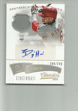 2014 CLASSICS SIGNIFICANT SIGNATURES JERSEYS SILVER #74 BILLY HAMILTON  198/299