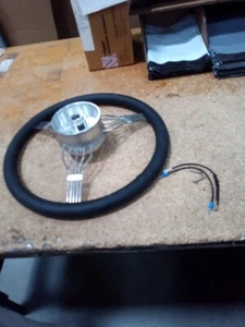 GM 15" Chrome Full Wrap Banjo Steering Wheel Built-in Adapter & Horn Button - Bild 1 von 6