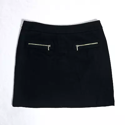 Vivienne Tam Skirt Size 8 Black Vintage Mini Women Y2K 90s Knit Stretch Zip - Image 1 of 4
