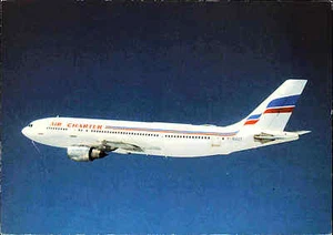 Flugzeuge color Postkarte gebraucht Air Charter Air France Airbus A-300 Plane - Picture 1 of 1