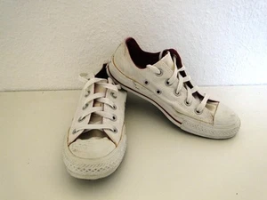 Converse All Star Chucks Sneaker Turnschuhe Slim Low Weiß Lila Gr. 4 / 36,5 - Bild 1 von 1