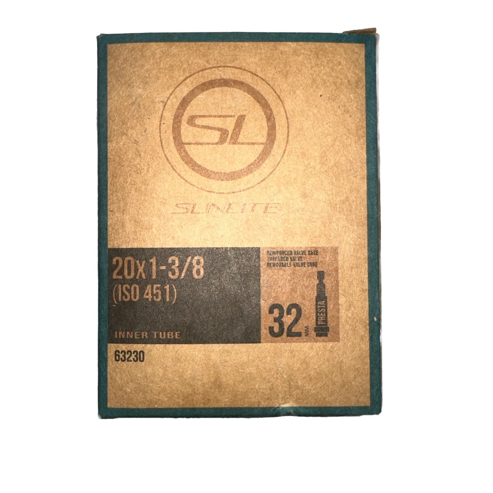 Sunlite Bike Inner Tubes 20 X 1 3/8 Presta Valve 32mm