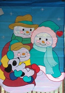 Snowman Family Standard House Flag by NCE #90769 - Picture 1 of 4
