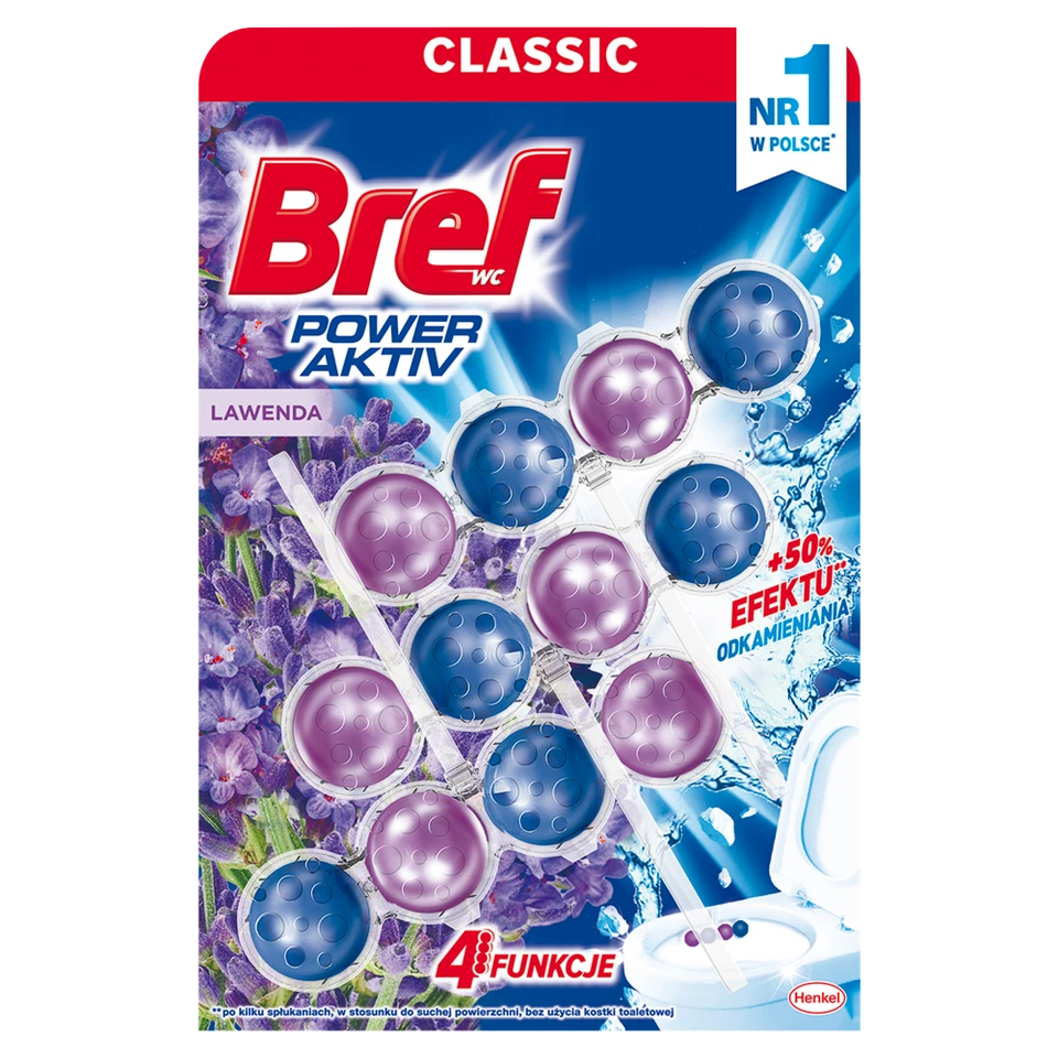Bref Wc Power Aktiv Lavendel Wasch- und Duftsuspension 3 X 50 G - Bild 1 von 1