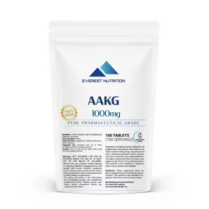 AAKG 1000mg TABLETS, GREAT MUSCLE PUMP, FAST REGENERATION, INCREASED LIBIDO - Picture 1 of 11