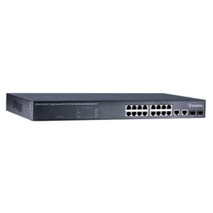 GeoVision GV-POE1601-V2 16-Port 802.3at Web Management PoE Switch w/ Ears & Cord - Picture 1 of 2