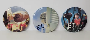 ET Extra Terrestrial Button Pinbacks VTG 1982 Star Power 6" Universal Studios - Picture 1 of 21