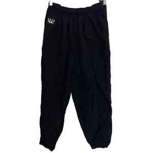 Vtg 90s Koch XC Sporthill Nylon Windbreaker Pants Womens Large Black Made in USA - Picture 1 of 9