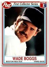 1990 POST CEREAL FIRST COLLECTOR SERIES WADE BOGGS BOSTON RED SOX #17