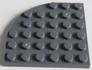 LEGO - Platte / Plate, Ecke 6 x 6 rund (2 Stück), dunkel blaugrau # 6003 - Bild 1 von 1