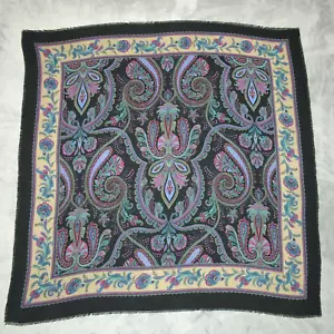 Sciarpa paisley rinascimentale italiana vintage 46x46 - Foto 1 di 9