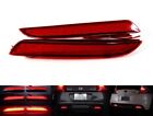 2x Red LED Rear Bumper Reflector Tail Brake Light For CRZ CRV Insight TSX Wagon