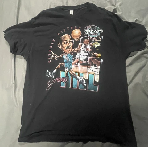 Detroit Pistons Grant Hill Graphic T Shirt XL NBA Cover