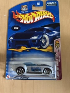 2003 Hot Wheels #62 Flamin' Hot Wheels 3/5 PONY-UP Silver wChrome Pr5 Spokes S25 - Picture 1 of 2