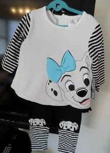 DISNEY AUTÉNTICO DEPARTAMENTO DE NIÑOS PEQUEÑOS; 2 PIEZAS DALMATION MAMÁ CON 2 BEBÉS TALLA 4 - Imagen 1 de 8