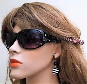 Occhiali da sole ragazza donna moda occhiali neri multi stelle 100% UV (#545) - Foto 1 di 6