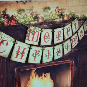 Merry Christmas Fireplace Banner. - Picture 1 of 11