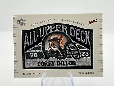 2003 UD NFL Patch Collection Corey Dillon #UD-20 Commemorative Patch Bengals - Image 1 of 2