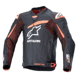 Alpinestars GP Plus R V4 Rideknit Leder Jacke schwarz/neon-rot/weiss 52 - Picture 1 of 2