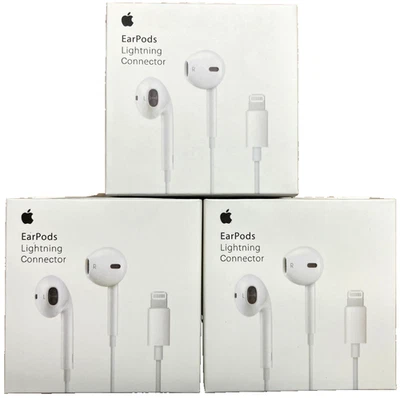 (Lote de 3 piezas) Auriculares intrauditivos Apple con conector Lightning Foto 1 de 2
