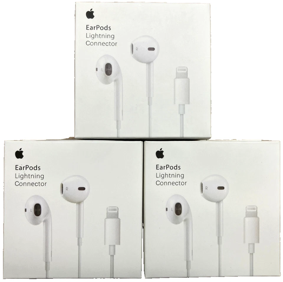 (Lote de 3 piezas) Auriculares intrauditivos Apple con conector Lightning Foto 1 de 2