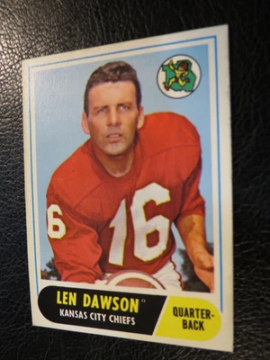 1968 TOPPS FOOTBALL SET #171 Len Dawson, Kansas City Chiefs, VGEX+ - Image 1 of 4