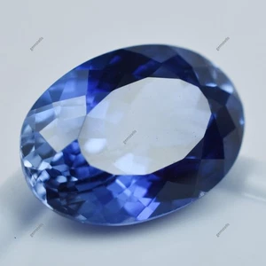 Natural Blue Tanzanite 12.30 Carat Oval Cut Loose Gemstone CERTIFIED - Picture 1 of 8