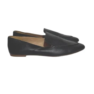 Zapatos mocasines Madewell para mujer de cuero negro sin cordones Frances talla 10 - Imagen 1 de 10