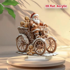 Weihnachtsmann-Ornament, 2D-Kunstwerk für Schreibtisch und Regale - Picture 1 of 5