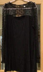YOURS Damen Top schwarz & Netz Größe 22 / 24, nur einmal getragen, sehr guter Zustand 1/4 Ärmel - Bild 1 von 5