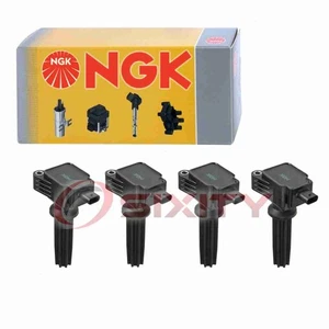 4 pc NGK Ignition Coils for 2018 Jaguar XF 2.0L L4 Spark Plug Wire Boot  zx - Picture 1 of 5