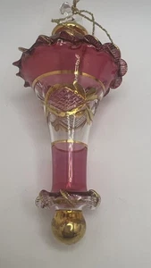 Kurt Adler Luxor Collection Ägyptisches mundgeblasenes Glas Ornament 24K Goldrand - Bild 1 von 3