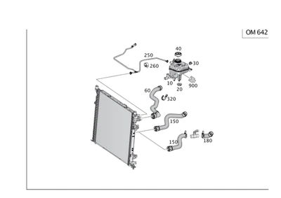Genuine Mercedes-Benz Coolant Hose 166-500-04-75 - Image 1 of 2