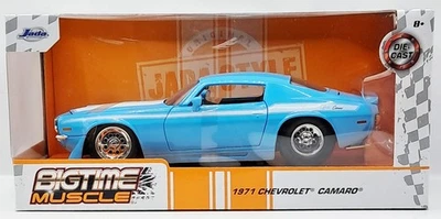 Chevrolet Camaro Z28 Bigtime Muscle Pro 1971 azul calle diecast 1/24 nuevo Foto 1 de 4