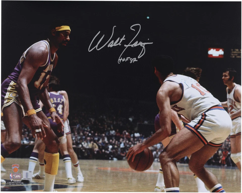 Walt Frazier New York Knicks Signed 16x20 vs. Wilt Chamberlain Photo w/HOF Insc - Image 1 of 1
