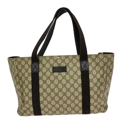 GUCCI BEIGE PVC GG TOTE HANDBAG 141624 2123 YQ02388 - Image 1 of 4