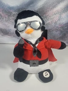 New 2017 Musical Animated Elvis Presley Penguin Sunglasses Christmas 9” - Picture 1 of 9