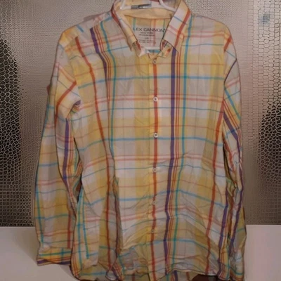 CAMISA MASCULINA MANGA COMPRIDA XADREZ COLORIDA ALEX CANNON TAMANHO GRANDE - Imagem 1 de 3