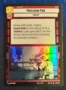 Star Wars Unlimited Spark of Rebellion Precision Fire FOIL Common Card - Picture 1 of 2