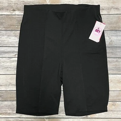 Pantalones Cortos de Bicicleta Juicy Couture Negros Regaliz Nuevos con Etiquetas Cintura Elástica de tiro Medio Alto Foto 1 de 4