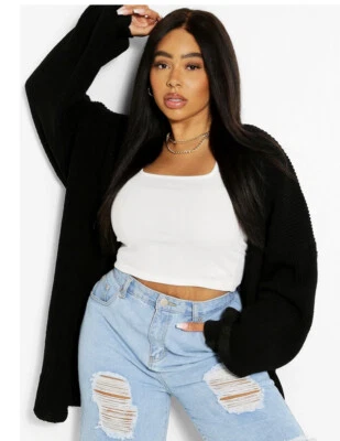 Cárdigan largo manga globo Boohoo Plus UK16/18 US12/14 Foto 1 de 3