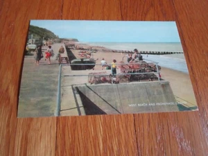 Vtg Postcard West Beach Promenade Cromer UK England Salmon Cameracolour - Picture 1 of 7