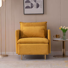 Modern fabric accent armchair,upholstered single sofa chair with metal legs