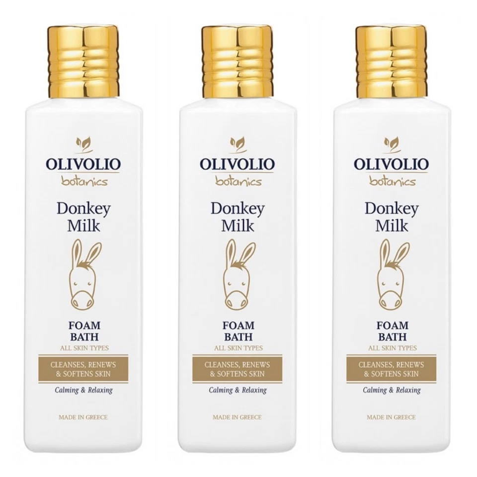 3x Olivolio Bio Badeschaum Eselsmilch Schaumbad Hautpflege entspannend