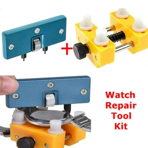 Adjustable Watch Back Case Cover Opener Rectangle Remover Wrench Repair Kit Tool - Picture 1 of 14