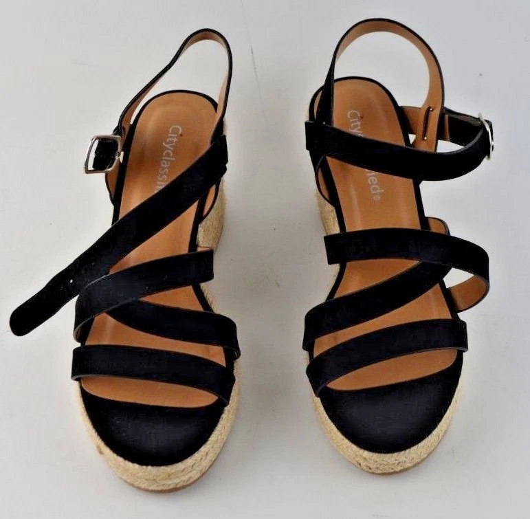 City Classified Wedge Heels 6½ Black Suede Casual  - Image 1 of 4